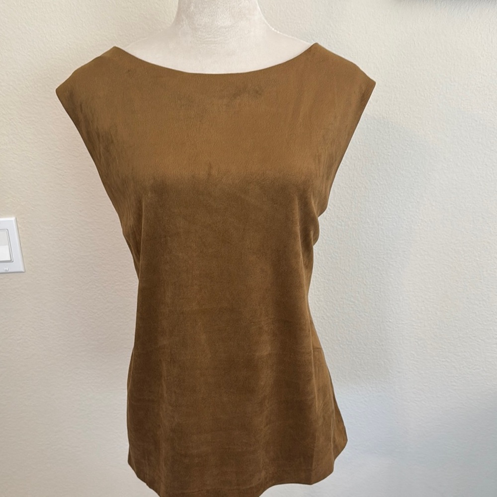 Banana Republic Faux Suede Sleeveless  Top XL